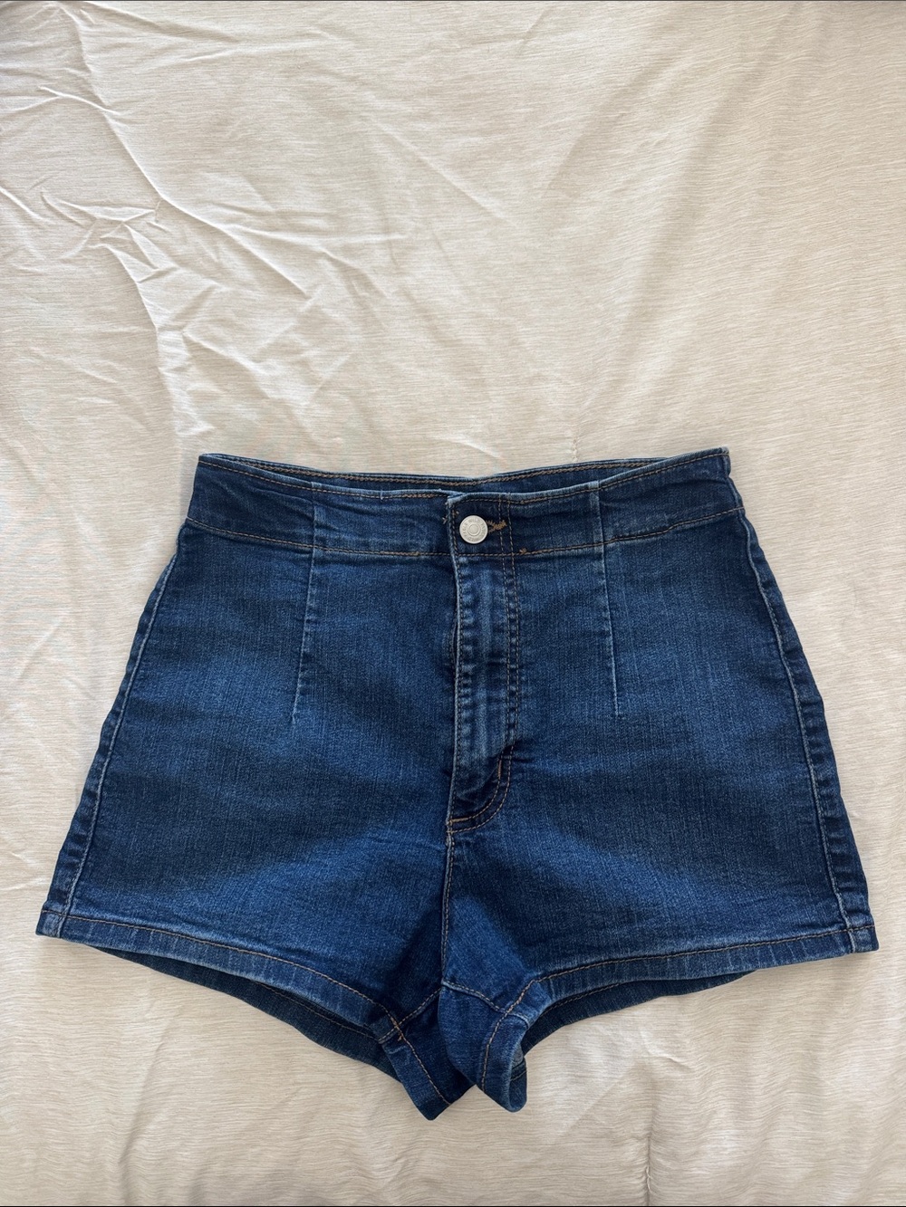 wild fable High-Waist Dark Blue Denim Shorts